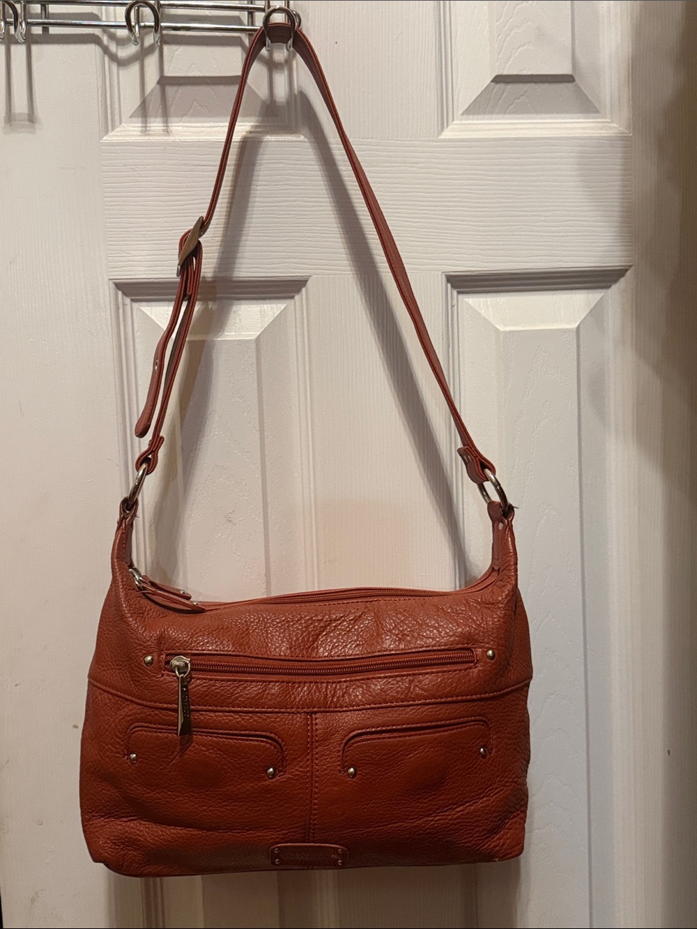 Stone & Co. Gorgeous Caramel Pebble Finish Leather Hobo Shoulder Bag. Like New.
